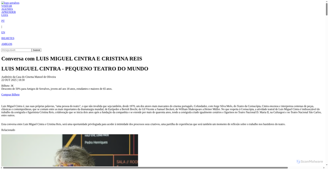 Security scan screenshot of https://www.serralves.pt/atividades-serralves/2210-luis-miguel-cintra-e-cristina-reis/