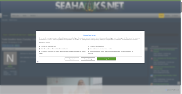 Security scan screenshot of https://www.seahawks.net/threads/trade-deadline-news-tuesday-1-00pm-pt.205859/