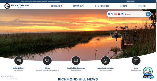 Security scan screenshot of https://richmondhill-ga.gov/
