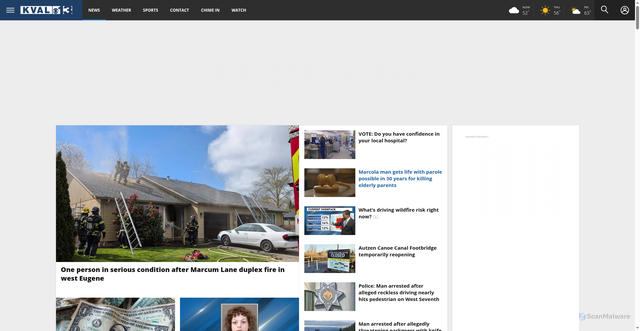Security scan screenshot of https://kval.com