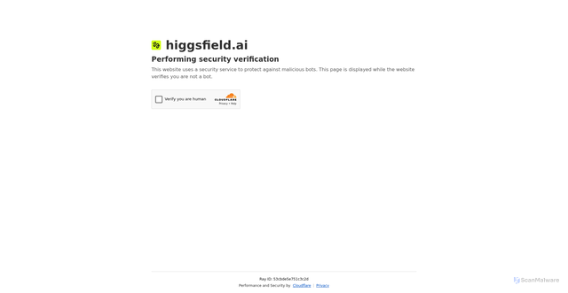 Security scan screenshot of https://higgsflield.net/