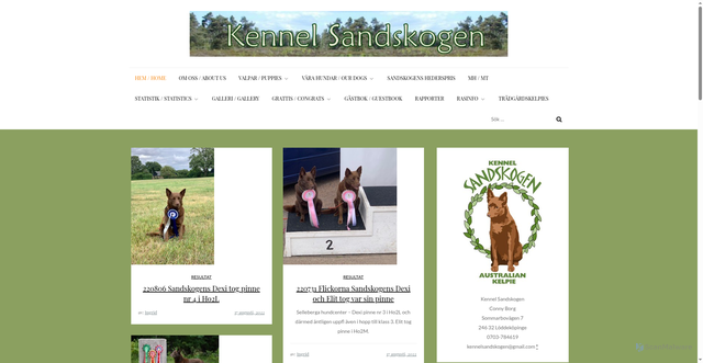 Security scan screenshot of https://kennelsandskogen.se