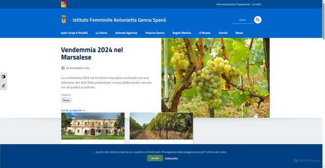 Security scan screenshot of https://istitutogennaspano.it/