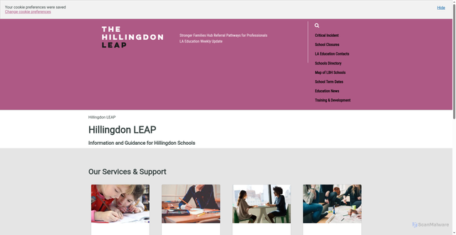Security scan screenshot of https://leap.hillingdon.gov.uk