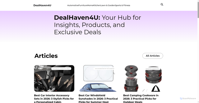 Security scan screenshot of https://dealhaven4u.com