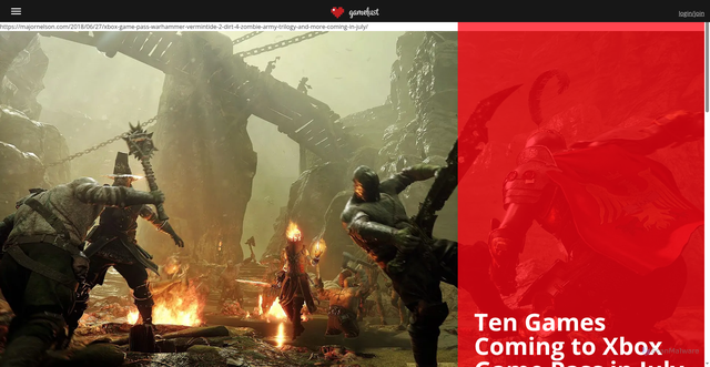 Security scan screenshot of https://gamelust.com/news/ten-games-coming-to-xbox-game-pass-in-july/