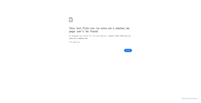 Security scan screenshot of https://hot-f110-zvc-te-vnno-cm-1.mdchat.me