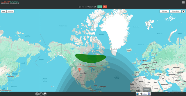 Security scan screenshot of https://aurorasaurus.org/