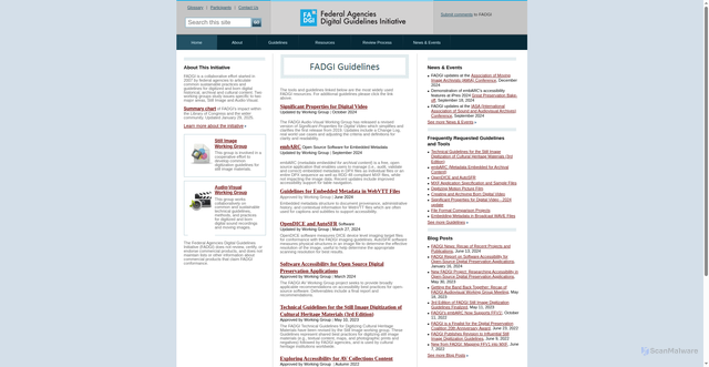 Security scan screenshot of https://www.digitizationguidelines.gov/