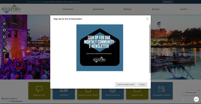 Security scan screenshot of https://rockfordil.gov/