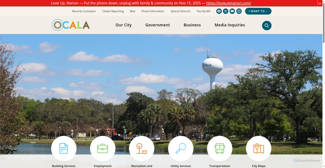 Security scan screenshot of https://www.ocalafl.gov/