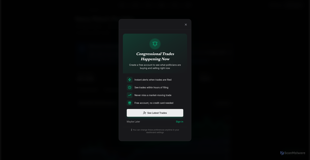 Security scan screenshot of https://pelositracker.app/portfolios/nancy-pelosi