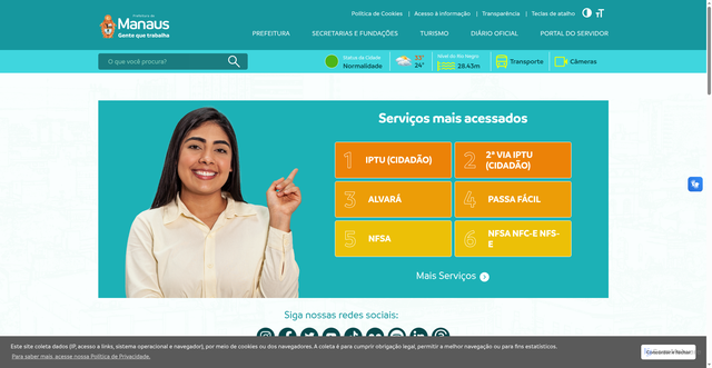 Security scan screenshot of https://manaus.am.gov.br