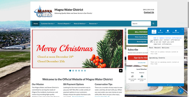 Security scan screenshot of https://magnawaterut.gov/