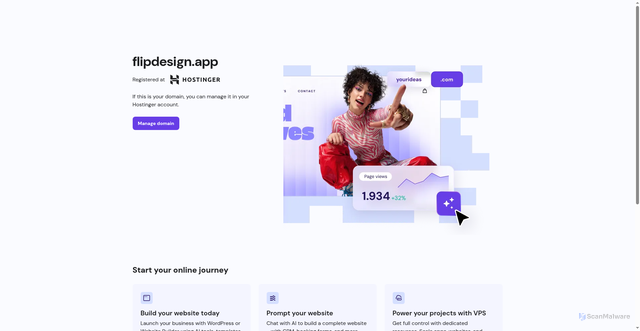 Security scan screenshot of http://flipdesign.app/