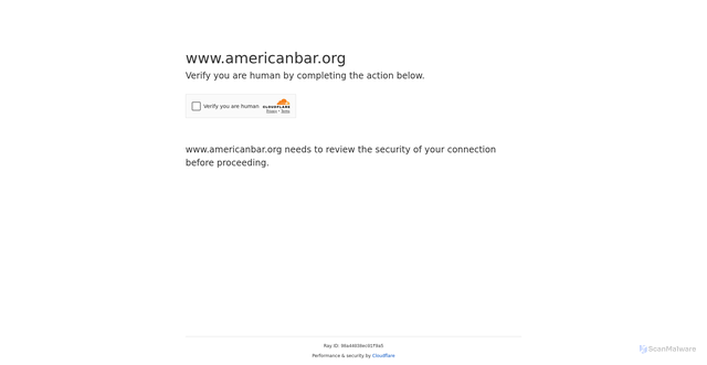 Security scan screenshot of https://www.americanbar.org/