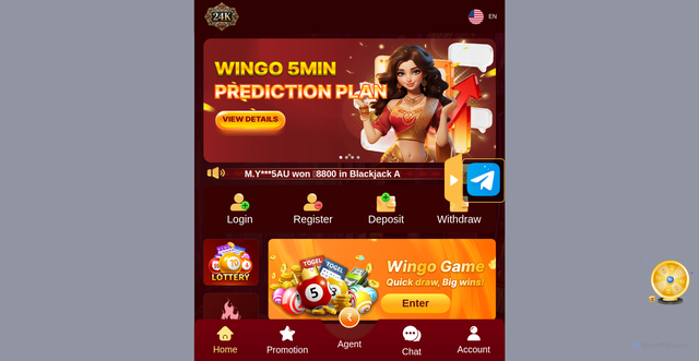 Security scan screenshot of https://24kparty2.win/