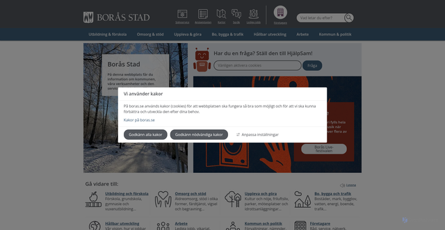 Security scan screenshot of https://www.boras.se/