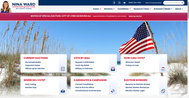 Security scan screenshot of https://www.bayvotesfl.gov/