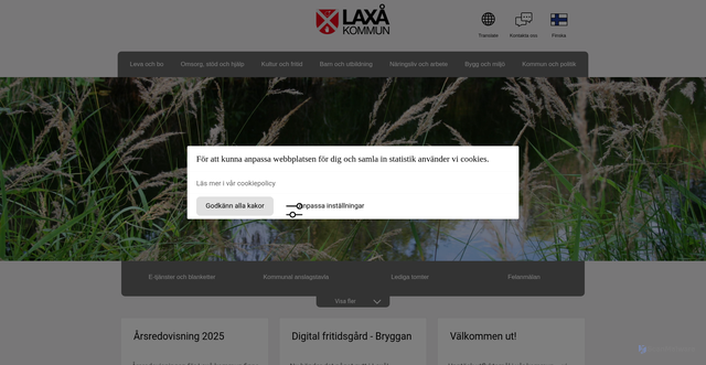Security scan screenshot of http://www.laxa.se