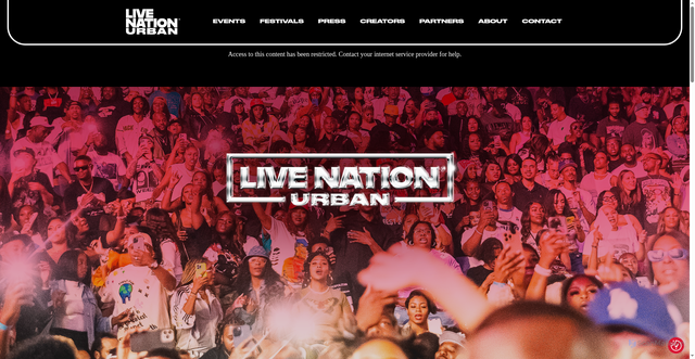 Security scan screenshot of https://livenationurban.com/