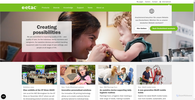Security scan screenshot of https://etac.com