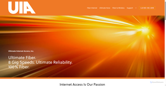 Security scan screenshot of https://uia.net