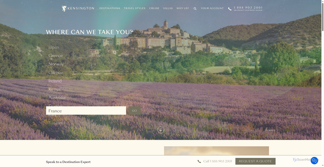 Security scan screenshot of https://kensingtontours.com