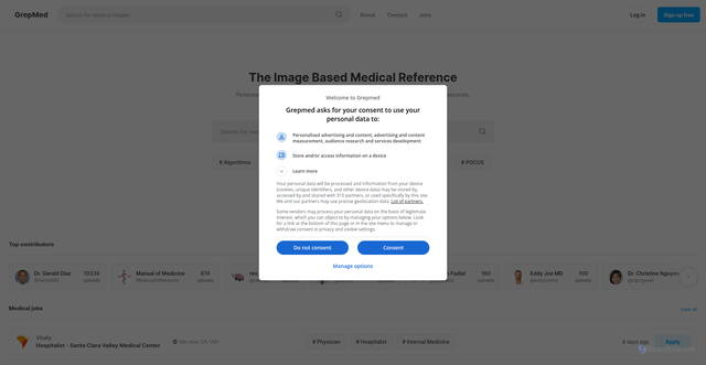 Security scan screenshot of https://grepmed.com