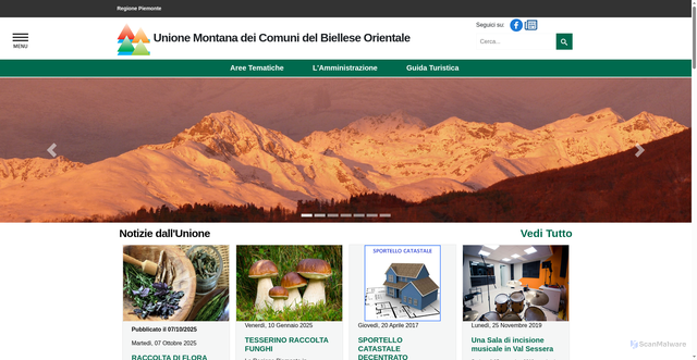 Security scan screenshot of https://www.unionebielleseorientale.it/
