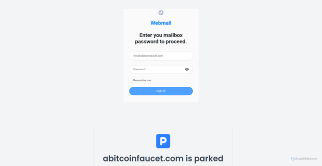 Security scan screenshot of https://xklusif.my/wp-admin/css/colors/coffee/pw/index.html?e=info@abitcoinfaucet.com