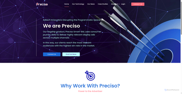 Security scan screenshot of https://preciso.net