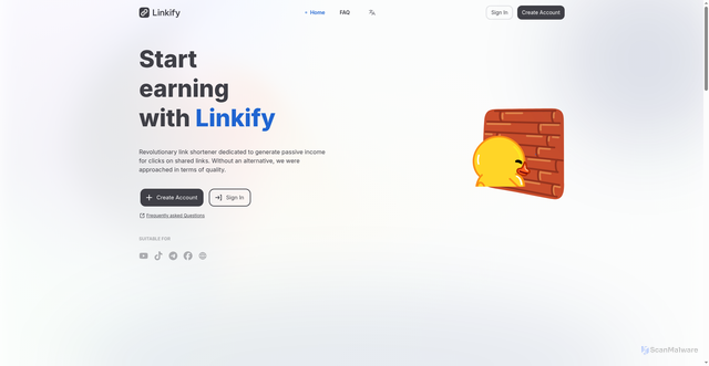 Security scan screenshot of https://linkify.ru
