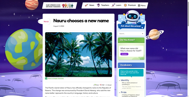 Security scan screenshot of https://www.kiwikidsnews.co.nz/nauru-chooses-a-new-name/