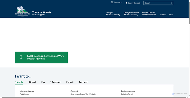 Security scan screenshot of https://www.thurstoncountywa.gov/