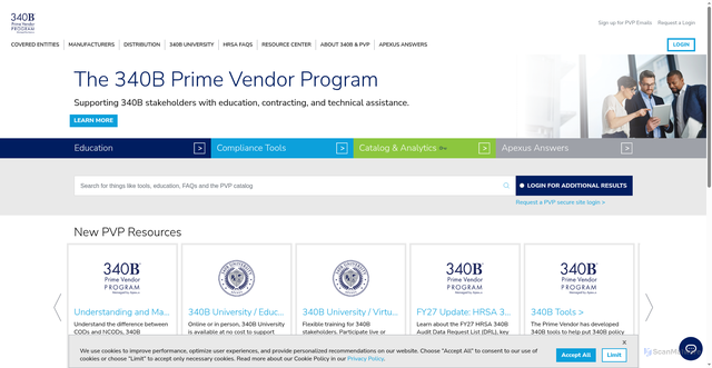 Security scan screenshot of https://340bpvp.com