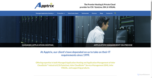 Security scan screenshot of https://apptrix.com