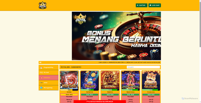 Security scan screenshot of https://rtproyal389-2.pages.dev/habanero