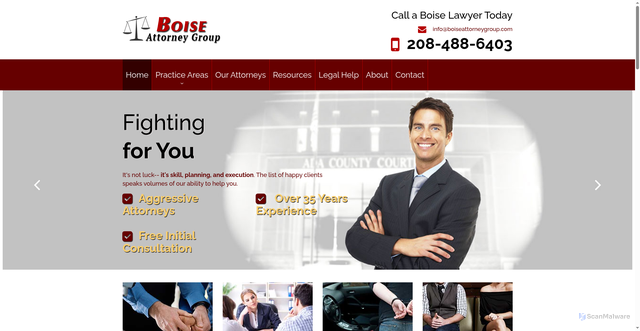 Security scan screenshot of https://boiseattorneygroup.com/