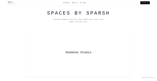 Security scan screenshot of http://spaces-by-sparsh.pages.dev/