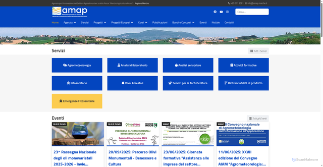Security scan screenshot of https://www.amap.marche.it/