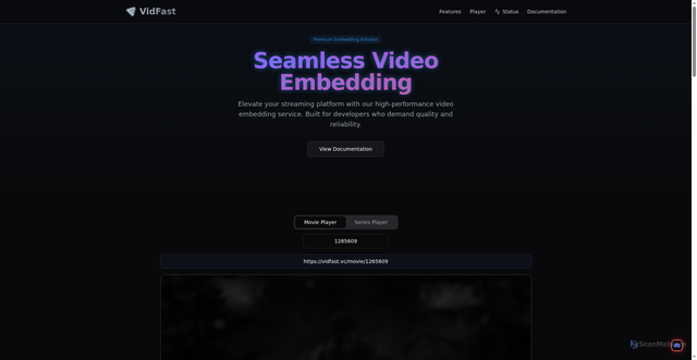 Security scan screenshot of https://vidfast.pro