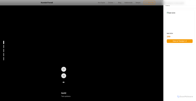 Security scan screenshot of https://kombintrendi.com/