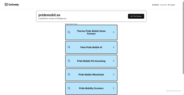 Security scan screenshot of https://pridemobil.se