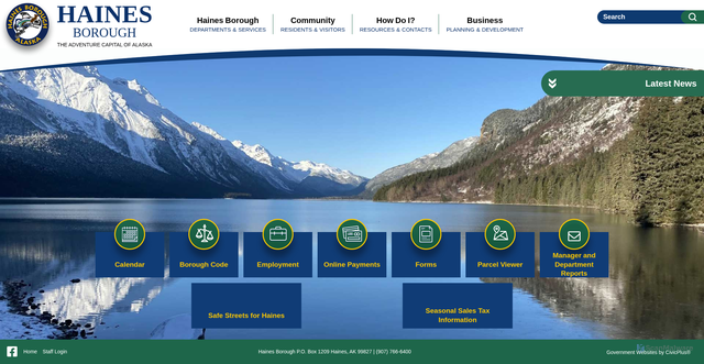 Security scan screenshot of https://hainesalaska.gov/