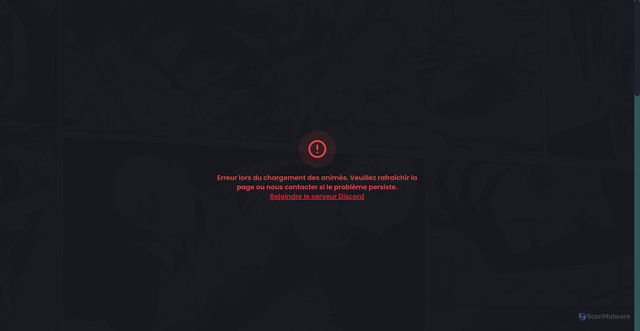Security scan screenshot of https://franime.fr/