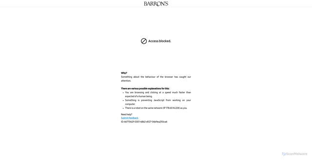 Security scan screenshot of https://www.barrons.com/market-data/stocks/nbis