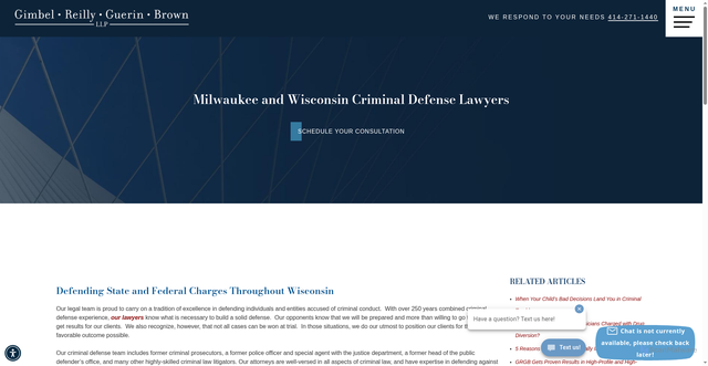 Security scan screenshot of https://www.grgblaw.com/criminal-defense