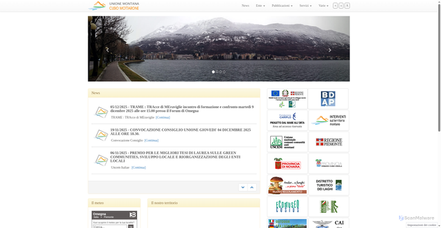 Security scan screenshot of https://www.umcusiomottarone.it/it/index.php