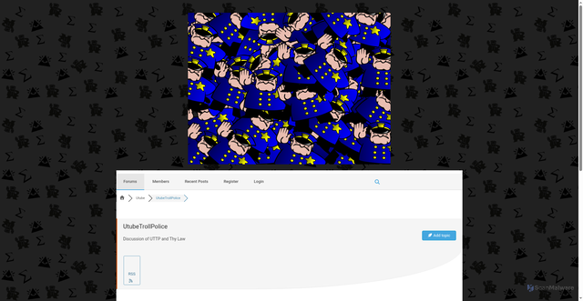 Security scan screenshot of https://sigmafarms.me/community/utubetrollpolice/